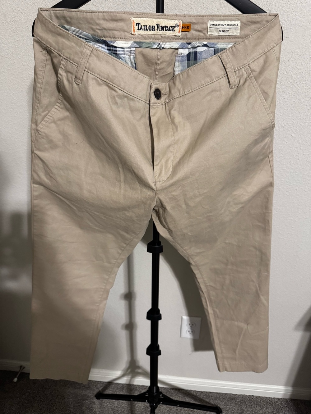 Tailor Vintage Connecticut Originals Slim Fit Khaki Chinos 34x30